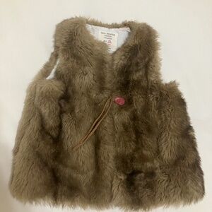 Zara girls fur vest